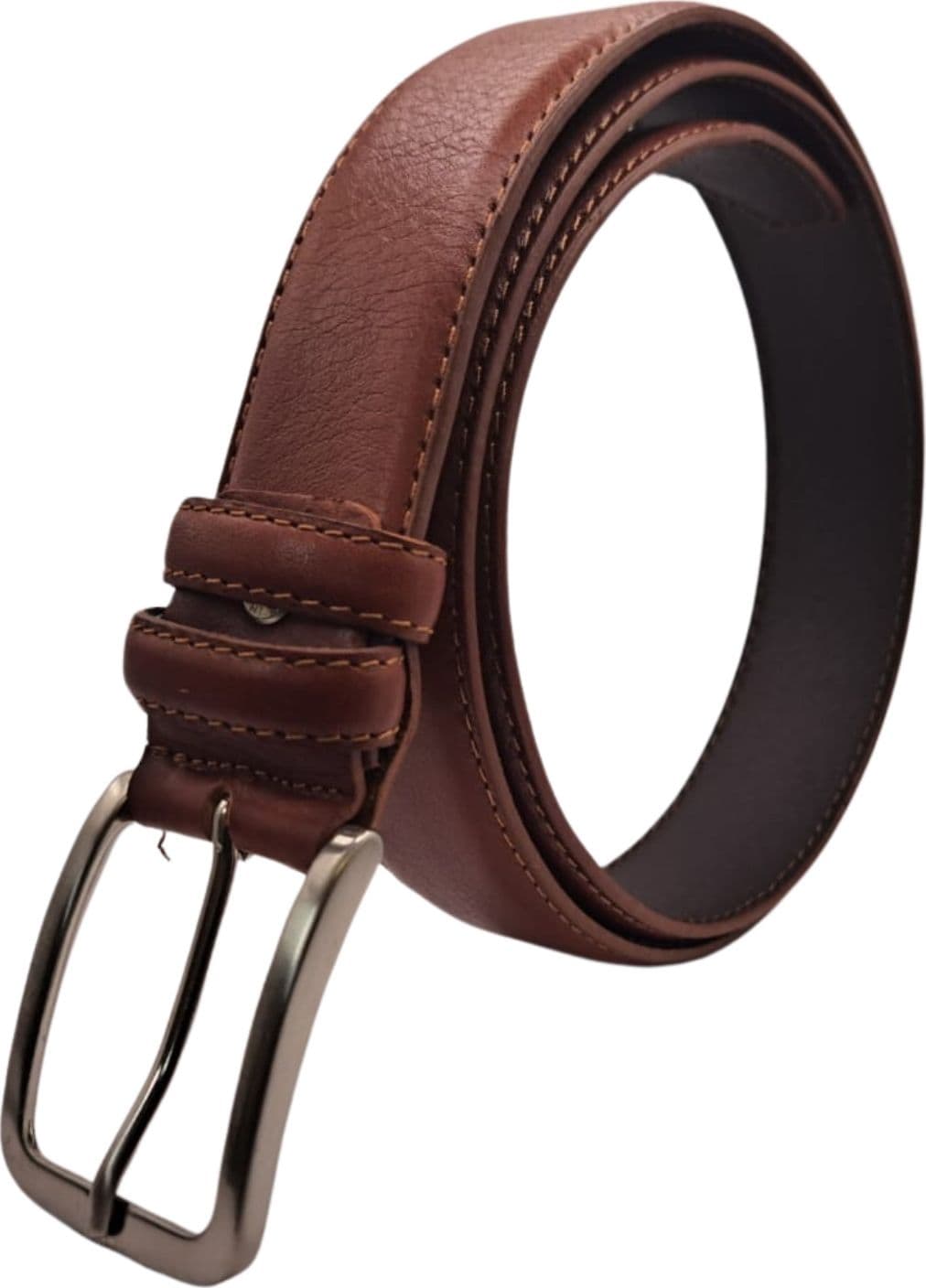 Cintura Cinta Uomo In Vera Pelle Made in Italy Cuoio Casual Classica Regolabile Marrone Ecoprice® in Cinture Ecoprice.it - Avellino, commercioVirtuoso.it