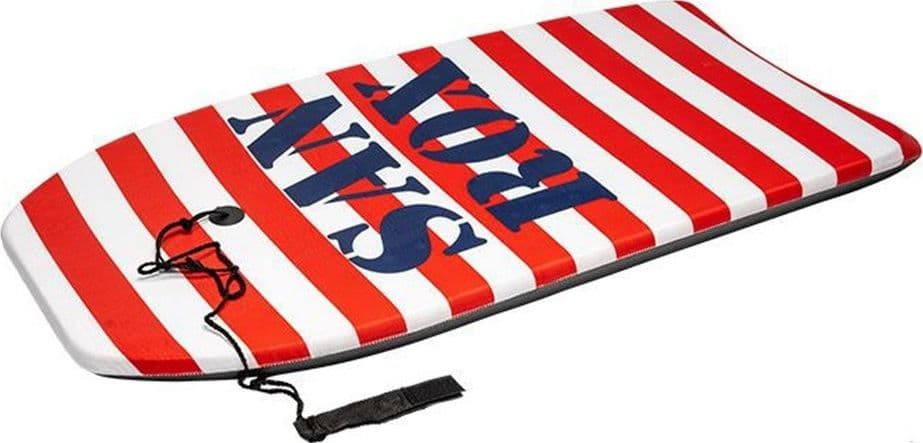 TAVOLETTA MARE EPS 94CM SURF BODYBOARD STRIPE RIGHE CON SCRITTA CON CORDA CAVIGLIA 3501034 in Tavole da Surf Trade Shop italia - Napoli, commercioVirtuoso.it