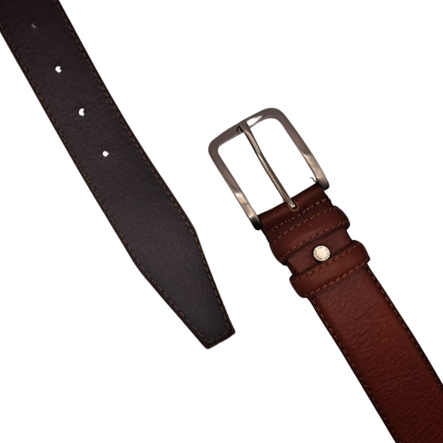 Cintura Cinta Uomo In Vera Pelle Made in Italy Cuoio Casual Classica Regolabile Marrone Ecoprice® in Cinture Ecoprice.it - Avellino, commercioVirtuoso.it