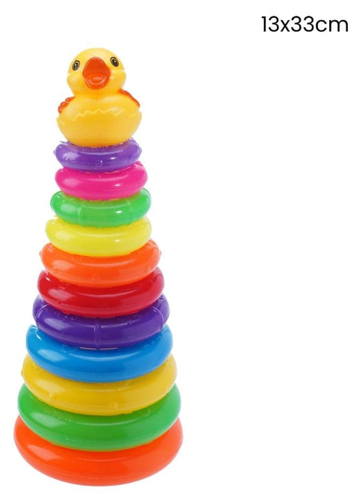 PIRAMIDE ANATRA CON 11 ANELLI IMPILABILI MULTICOLORE GIOCO PER BAMBINI 13X33CM 258245 in Cubi e piramidi componibili Trade Shop italia - Napoli, commercioVirtuoso.it