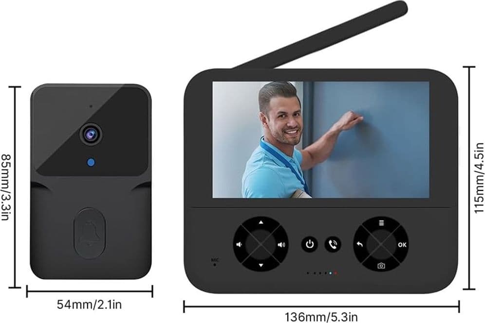 VIDEOCITOFONO WIRELESS TELECAMERA SCHERMO IPS 4,3" VISIONE NOTTURNA AUDIO BIDIREZIONALE in Citofoni Trade Shop italia - Napoli, commercioVirtuoso.it