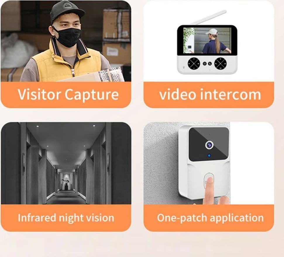 VIDEOCITOFONO WIRELESS TELECAMERA SCHERMO IPS 4,3" VISIONE NOTTURNA AUDIO BIDIREZIONALE in Citofoni Trade Shop italia - Napoli, commercioVirtuoso.it