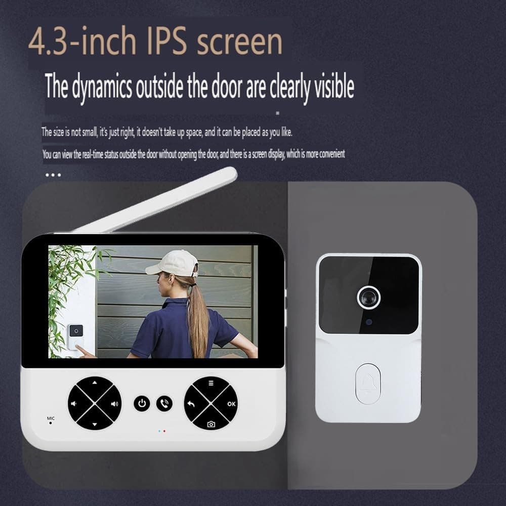 VIDEOCITOFONO WIRELESS TELECAMERA SCHERMO IPS 4,3" VISIONE NOTTURNA AUDIO BIDIREZIONALE in Citofoni Trade Shop italia - Napoli, commercioVirtuoso.it