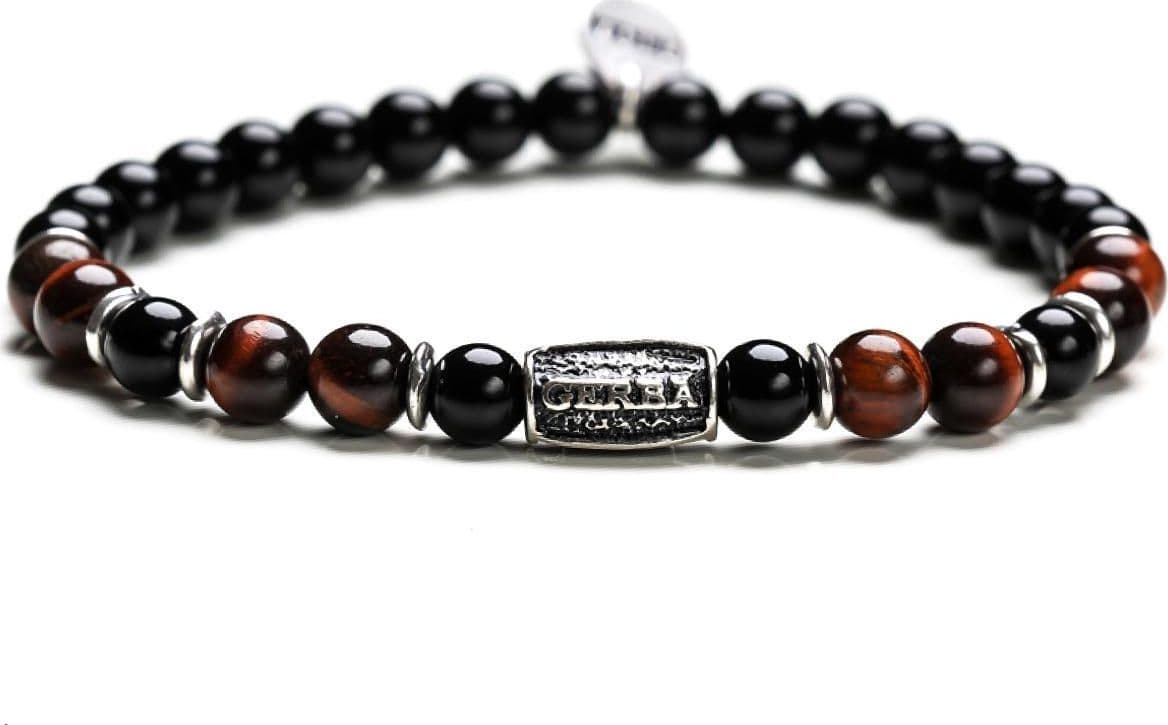 GERBA - Bracciale Da Uomo Stone Red And Black