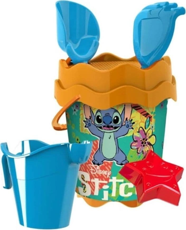 SET SECCHIELLO MARE STITCH CON ACCESSORI SPIAGGIA ESTATE PER BAMBINI LILO 17CM 256375 - 2