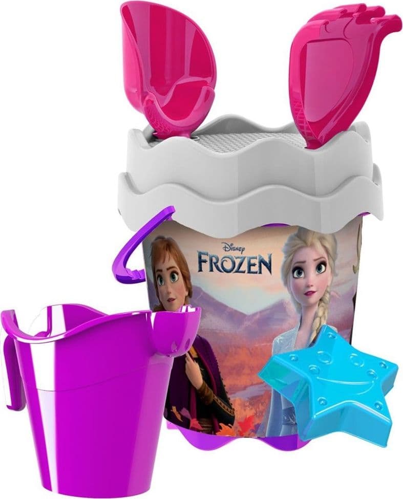 SECCHIELLO MARE FROZEN CON ACCESSORI SPIAGGIA ESTATE PER BAMBINI ELSA ANNA 17CM 256382 - 2
