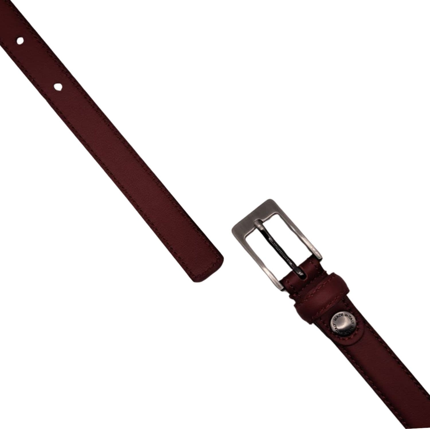 Cintura Cinta Donna In Vera Pelle Made in Italy Cuoio Casual Classica Regolabile Bordeaux Ecoprice® in Cinture Ecoprice.it - Avellino, commercioVirtuoso.it