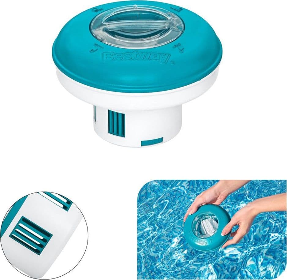 DISPENSER DOSATORE PER CLORO GALLEGGIANTE DA 16.5CM TRATTAMENTO ACQUA PISCINA 58769 in Dosatori Trade Shop italia - Napoli, commercioVirtuoso.it