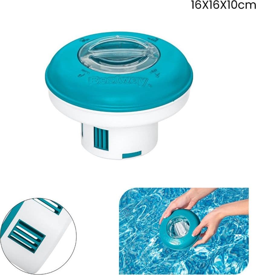 DISPENSER DOSATORE PER CLORO GALLEGGIANTE DA 16.5CM TRATTAMENTO ACQUA PISCINA 58769 in Dosatori Trade Shop italia - Napoli, commercioVirtuoso.it