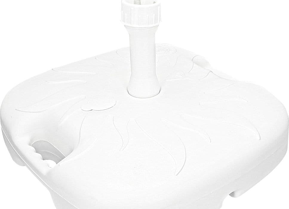 BASE SUPPORTO PER OMBRELLONE GIARDINO ESTERNO QUADRATA BIANCA RESISTENTE MANIGLIA 030909 in Basi e supporti per ombrelloni Trade Shop italia - Napoli, commercioVirtuoso.it