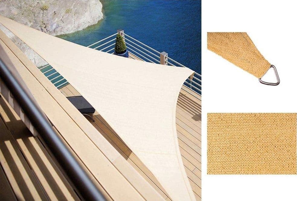 TENDA VELA OMBREGGIANTE PARASOLE DA ESTERNO TERRAZZE GIARDINO TRIANGOLARE 4 X 4 X 4 MT in Vele parasole Trade Shop italia - Napoli, commercioVirtuoso.it