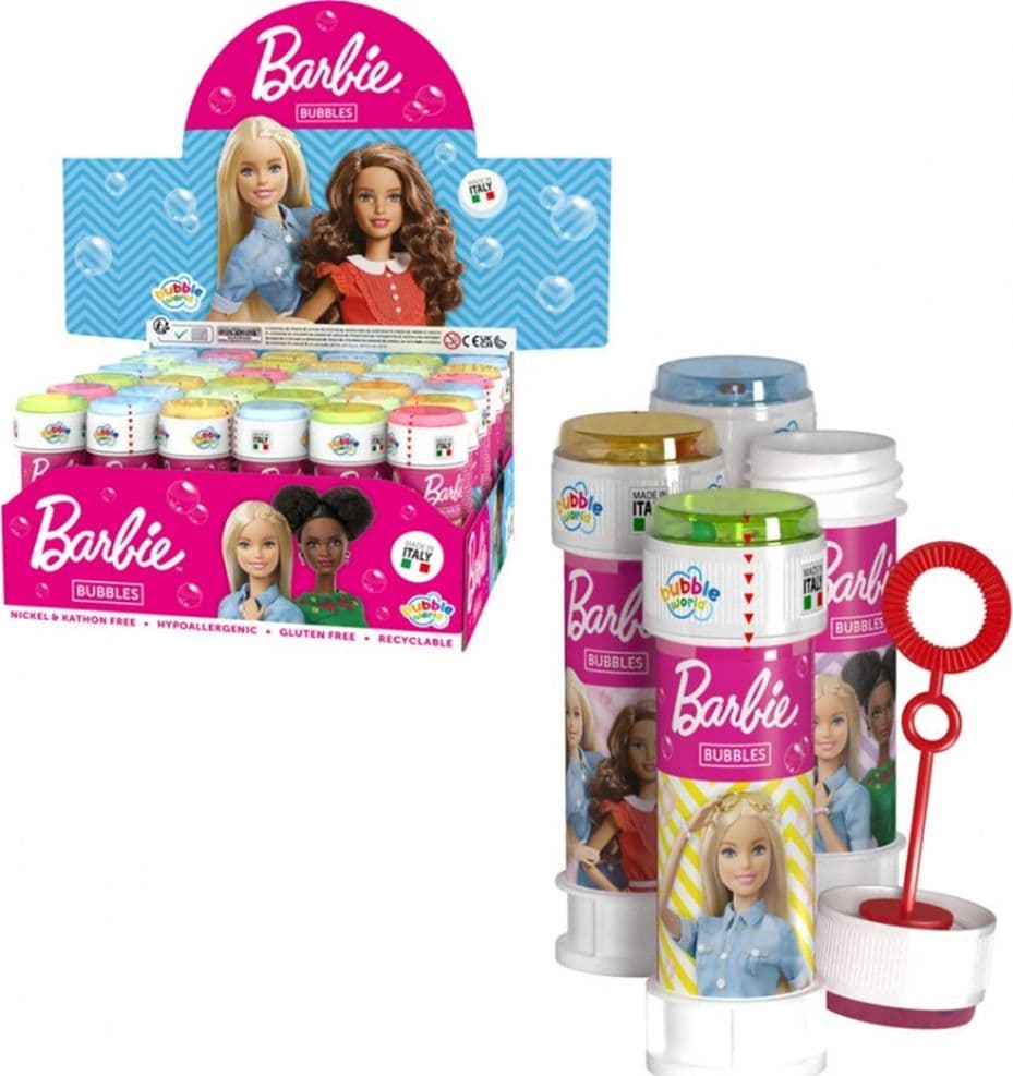 BOLLE DI SAPONE BARBIE CONFEZIONE 36PZ FLACONI 60 ML PER FESTE GIOCO BAMBINI 550000 in Soffiatori di bolle Trade Shop italia - Napoli, commercioVirtuoso.it
