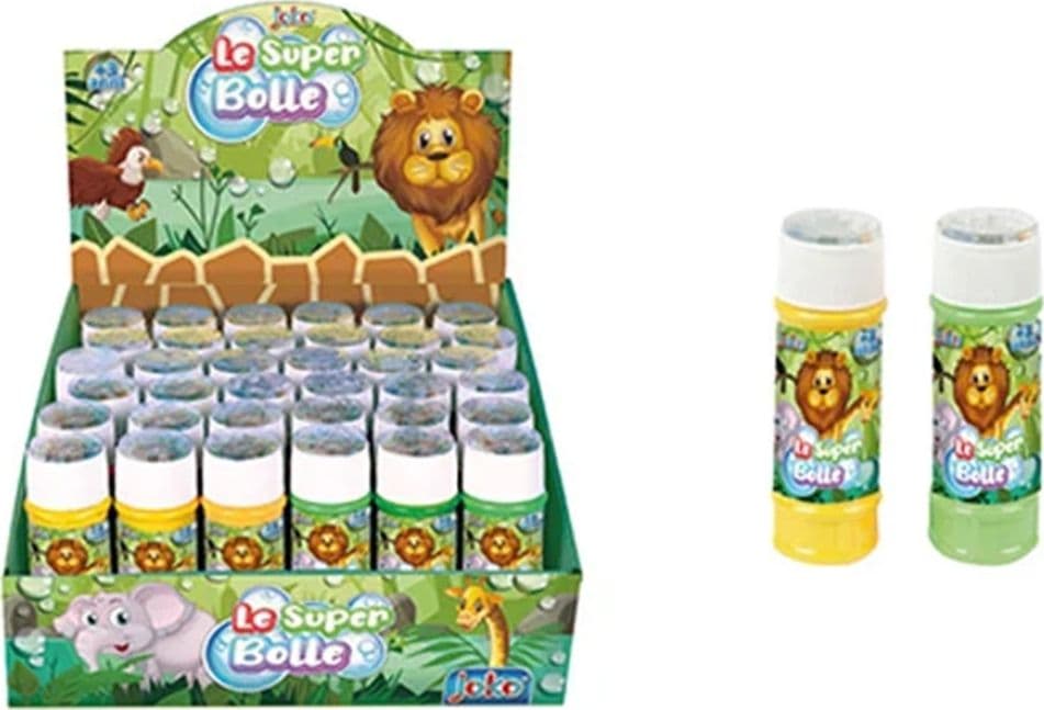 BOLLE DI SAPONE CONFEZIONE DA 36PZ FLACONI 60ML SAFARI GIUNGLA PER GIOCO BAMBINI 807588 in Soffiatori di bolle Trade Shop italia - Napoli, commercioVirtuoso.it