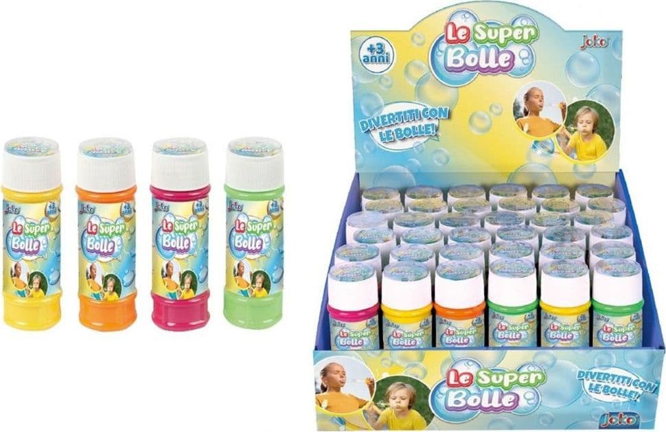 BOLLE DI SAPONE CONFEZIONE DA 36 PZ FLACONI 60 ML COLORATI PER GIOCO BAMBINI 807618 - 2