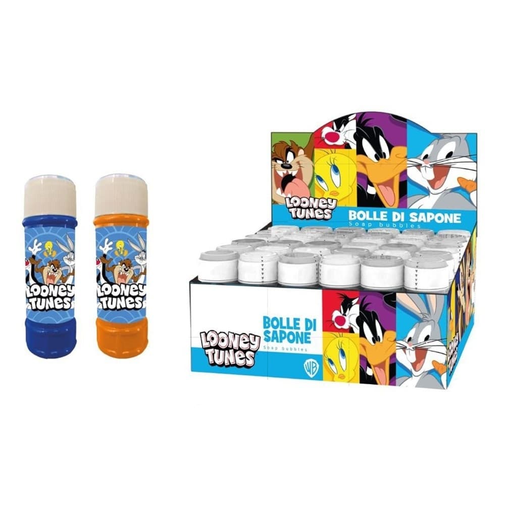 BOLLE DI SAPONE CONFEZIONE DA 36PZ FLACONI 60ML LOONEY TUNES PER GIOCO BAMBINI 959164 - 2