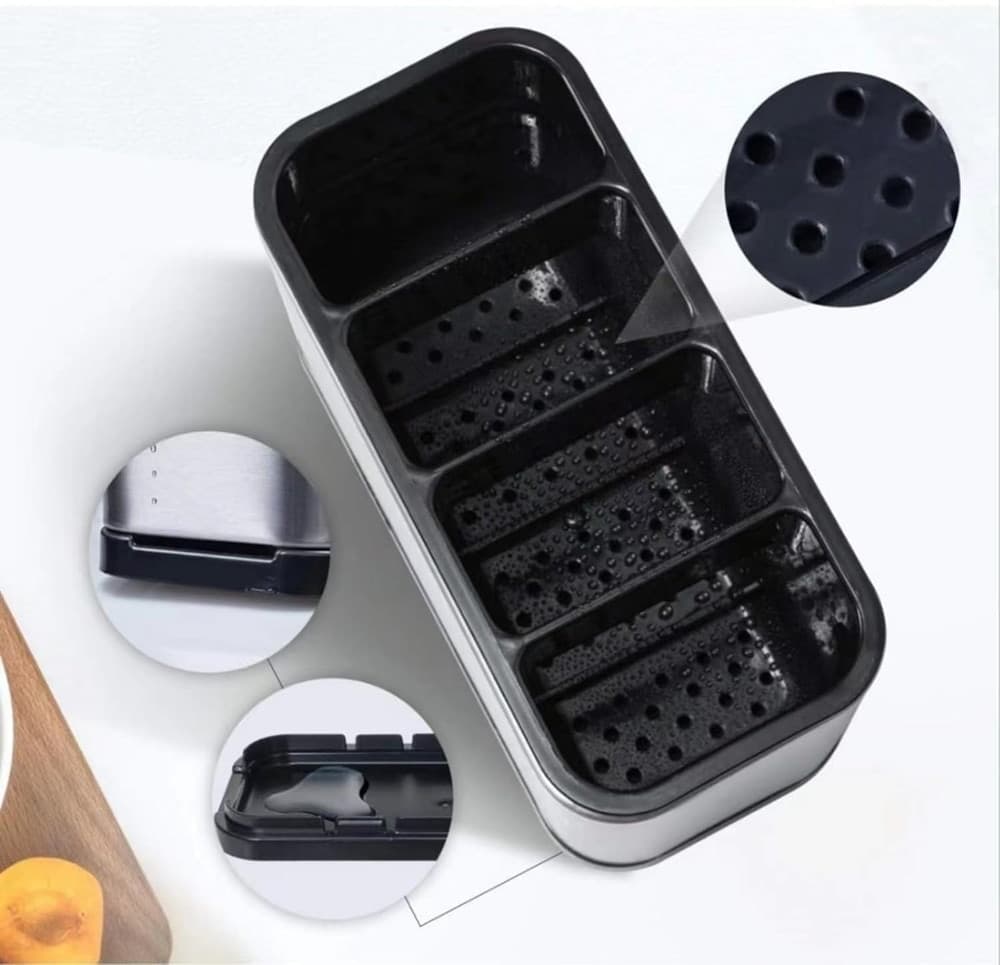 SCOLAPOSATE IN ACCIAIO PER ORGANIZZARE UTENSILI DA CUCINA PORTAPOSATE DESIGN MODERNO in Portaposate Trade Shop italia - Napoli, commercioVirtuoso.it