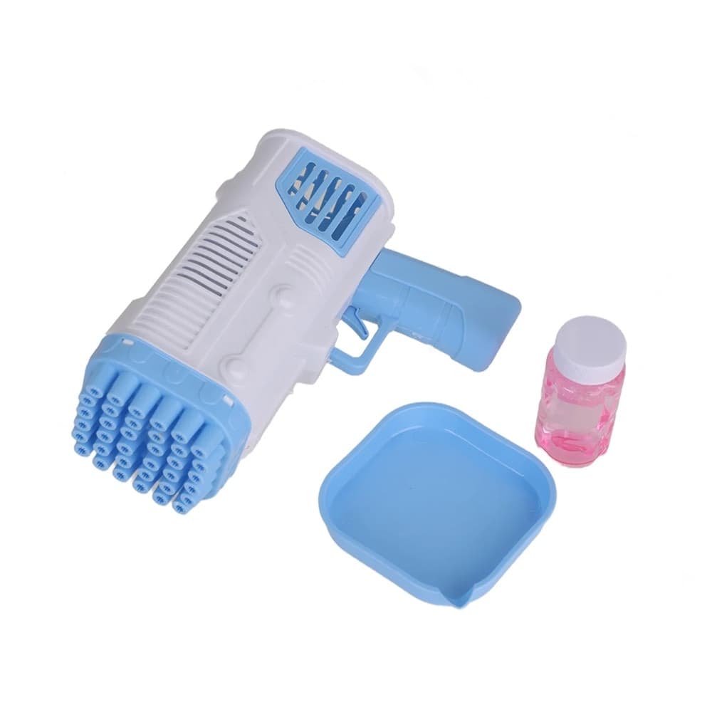 PISTOLA SPARABOLLE DI SAPONE A 36 FORI DA 50ML A PILE GIOCO PER BAMBINI 2 COLORI 807632 in Soffiatori di bolle Trade Shop italia - Napoli, commercioVirtuoso.it