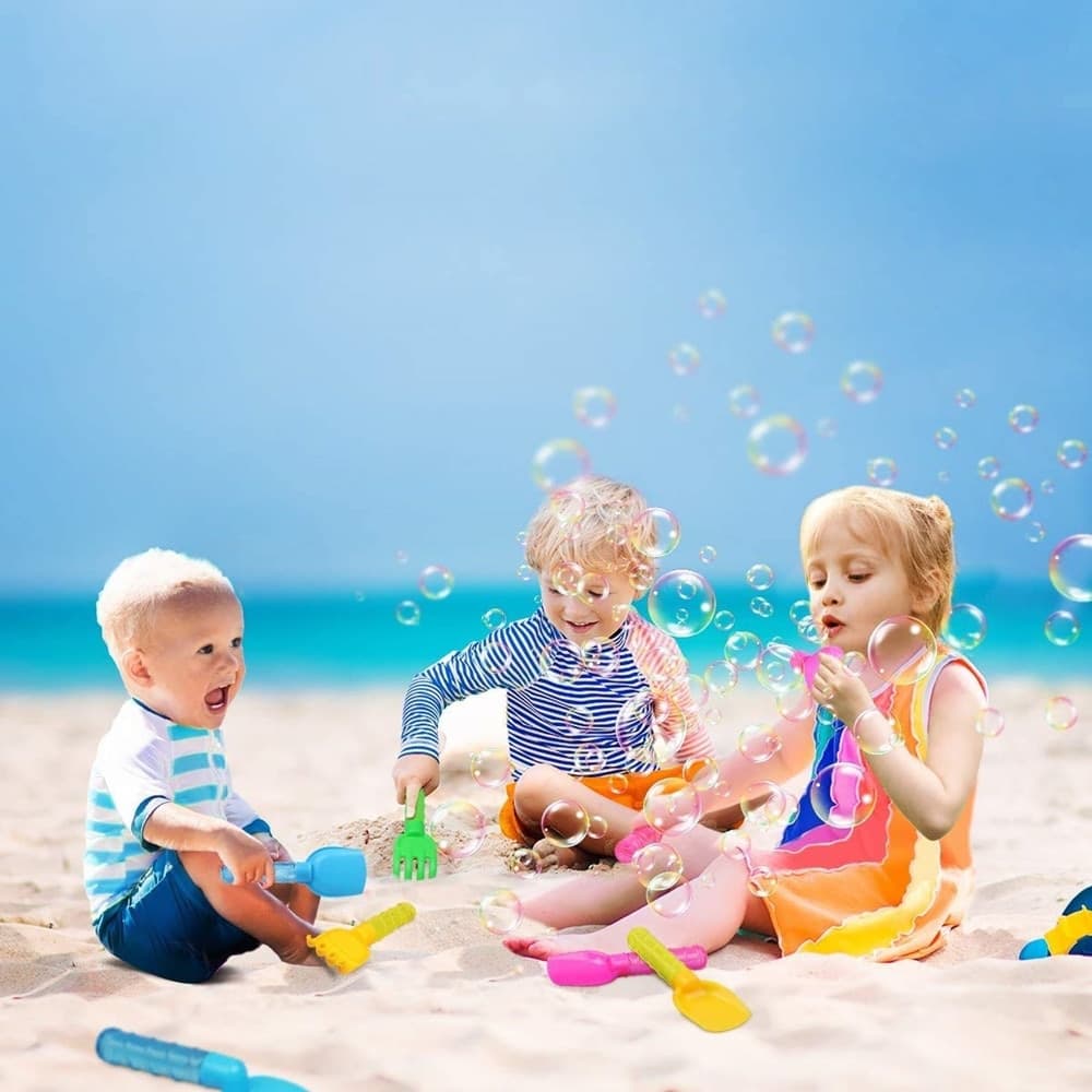 SET 4PZ BACCHETTE PER BOLLE DI SAPONE CON TESTA ATTREZZO SPIAGGIA GIOCO BAMBINI 3+ 6560330 in Soffiatori di bolle Trade Shop italia - Napoli, commercioVirtuoso.it