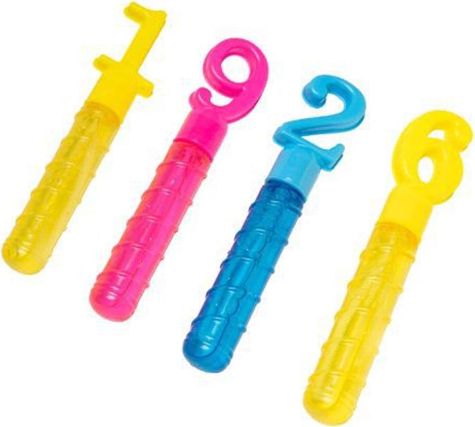SET 4PZ BACCHETTE PER BOLLE DI SAPONE CON TESTA A NUMERO 30ML GIOCO BAMBINI 3+ 6560331 in Soffiatori di bolle Trade Shop italia - Napoli, commercioVirtuoso.it