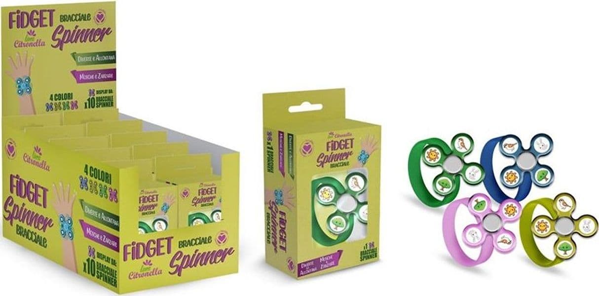 SET 10 PZ BRACCIALE FIDGET SPINNER BRACCIALETTO ALLA CITRONELLA ANTI INSETTI 034194 in Braccialetti Trade Shop italia - Napoli, commercioVirtuoso.it