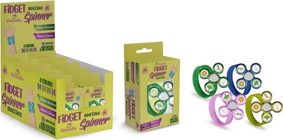 SET 10 PZ BRACCIALE FIDGET SPINNER BRACCIALETTO ALLA CITRONELLA ANTI INSETTI 034194 in Braccialetti Trade Shop italia - Napoli, commercioVirtuoso.it