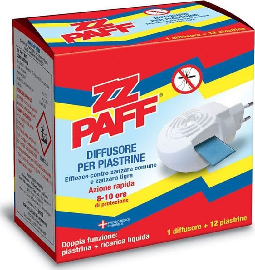 SET 12PZ INSETTICIDA DIFFUSORE ELETTRICO 12 PIASTRINE DOPPIA FUNZIONE AZIONE RAPIDA 009374