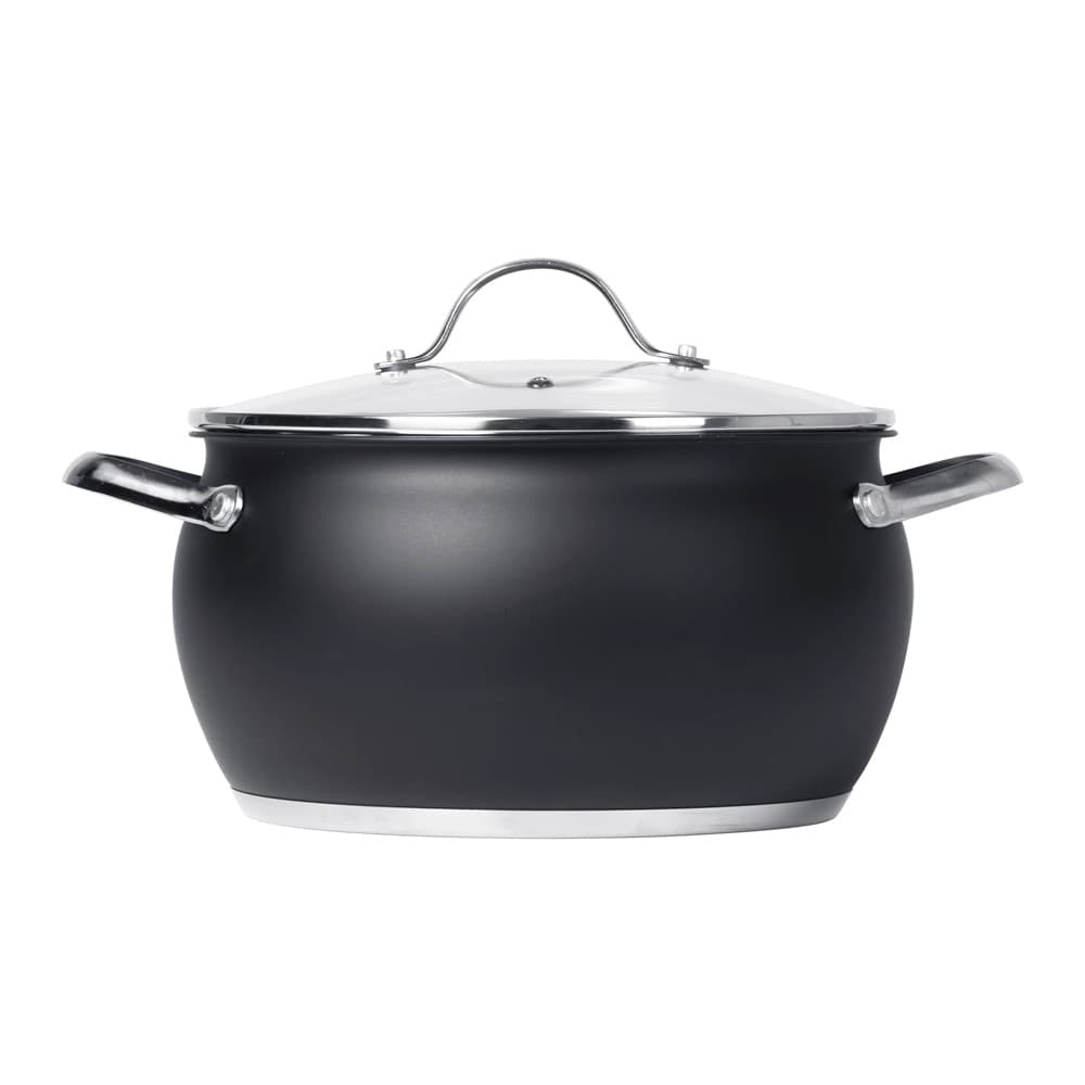 SET BATTERIA DI PENTOLE CON COPERCHI 8 PEZZI IN ACCIAIO INOX LINEA BLACKCOOK CUCINA in Set di pentole Trade Shop italia - Napoli, commercioVirtuoso.it