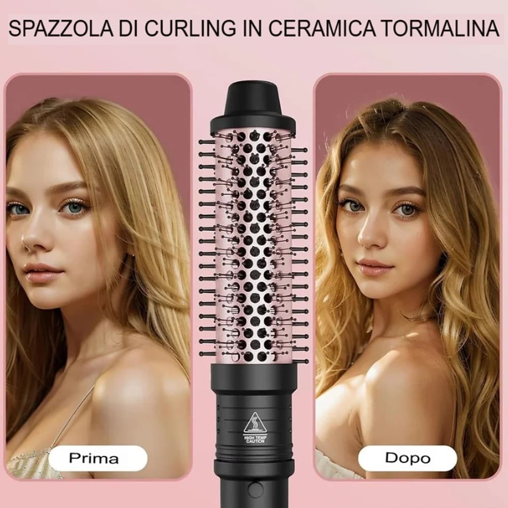 SET 5 IN 1 SPAZZOLA TERMICA PER CAPELLI ACCESSORI INTERCAMBIABILI STYLING PER CASA VIAGGI in Modellatori ad aria calda Trade Shop italia - Napoli, commercioVirtuoso.it