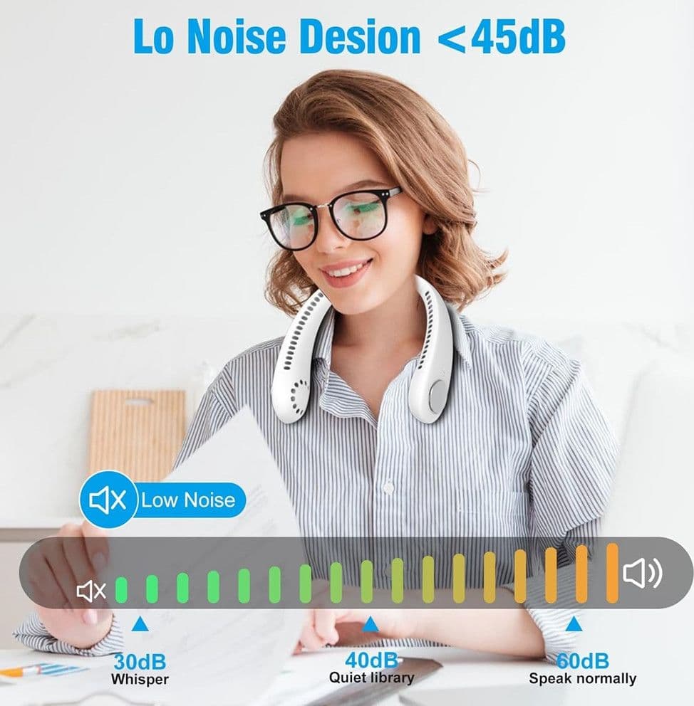 MINI VENTILATORE COLLO PORTATILE RICARICABILE USB SENZA PALE 2600MAH 3 VELOCITÀ SILENZIOSO in prodotto Trade Shop italia - Napoli, commercioVirtuoso.it