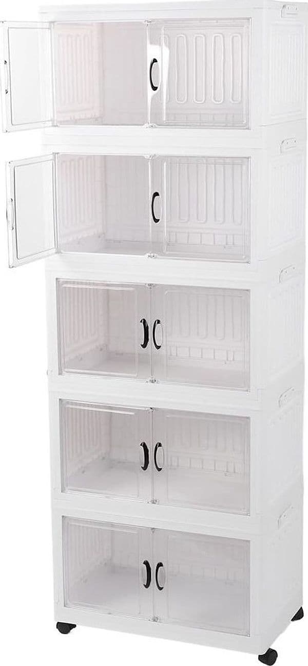 ARMADIETTO PIEGHEVOLE IN PLASTICA CON 4 RUOTE MOBILI CONTENITORI ORGANIZZAZIONE CASA UFFICIO in Contenitori con coperchio Trade Shop italia - Napoli, commercioVirtuoso.it