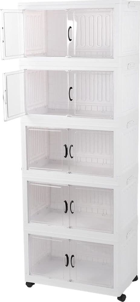 ARMADIETTO PIEGHEVOLE IN PLASTICA CON 4 RUOTE MOBILI CONTENITORI ORGANIZZAZIONE CASA UFFICIO in Contenitori con coperchio Trade Shop italia - Napoli, commercioVirtuoso.it
