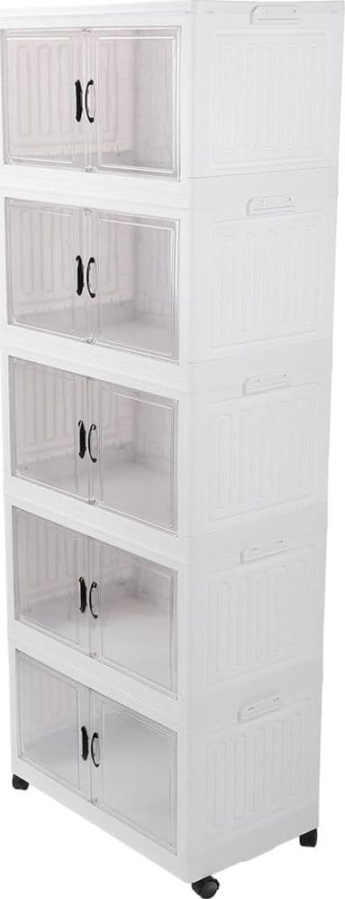 ARMADIETTO PIEGHEVOLE IN PLASTICA CON 4 RUOTE MOBILI CONTENITORI ORGANIZZAZIONE CASA UFFICIO in Contenitori con coperchio Trade Shop italia - Napoli, commercioVirtuoso.it