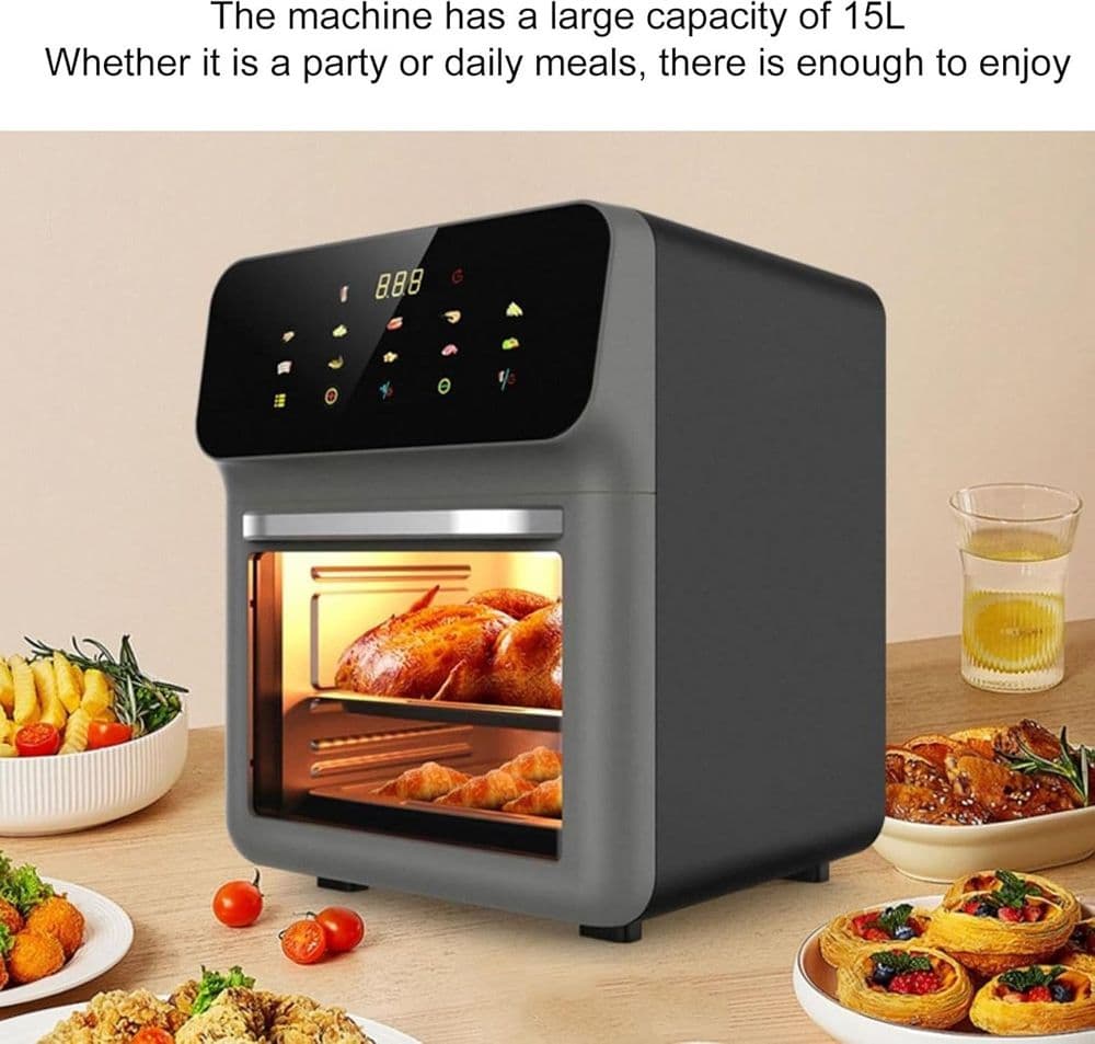 FRIGGITRICE AD ARIA ELETTRICA 15LT FINESTRA FORNELLO MULTIFUNZIONALE CONTROLLO TEMPERATURA in Friggitrici Trade Shop italia - Napoli, commercioVirtuoso.it