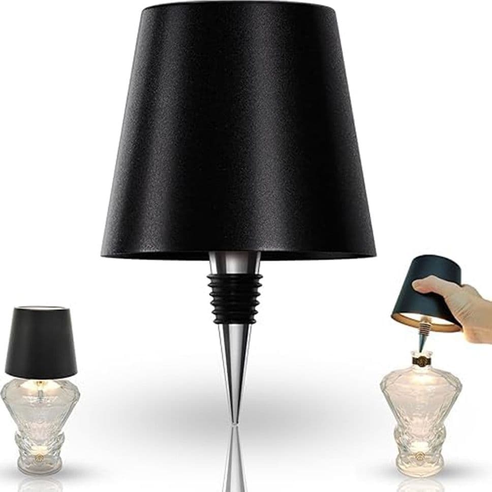 PARALUME PER BOTTIGLIA VINO A LED RICARICABILE DIMMERABILE LUCE SENZA FILI BAR SOGGIORNO in Lampade da tavolo e abat-jour Trade Shop italia - Napoli, commercioVirtuoso.it