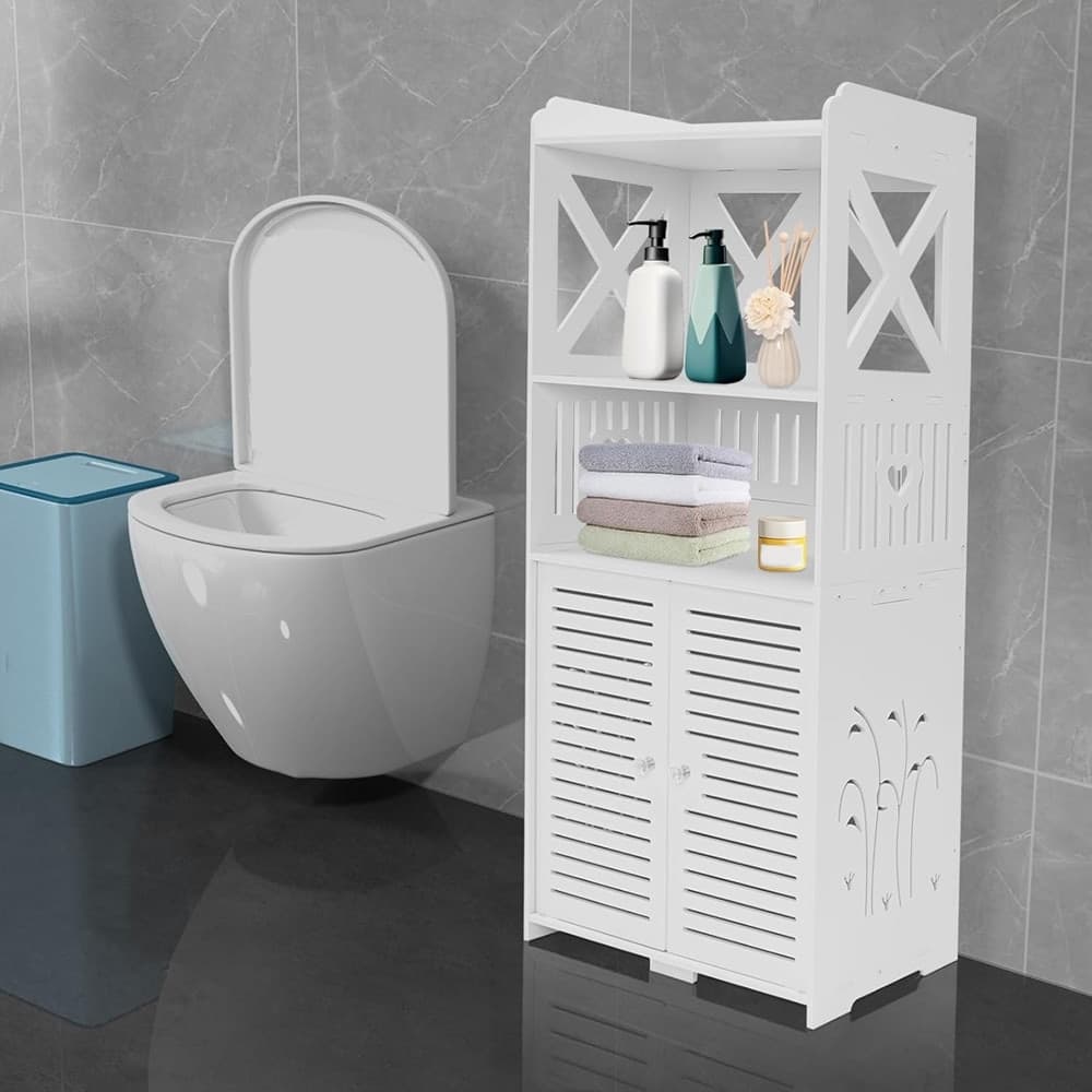 ARMADIETTO DA BAGNO MULTIUSO CON PORTA SCAFFALI SOGGIORNO CAMERA CUCINA 40 X 25 X 90 CM in Mobili a terra Trade Shop italia - Napoli, commercioVirtuoso.it