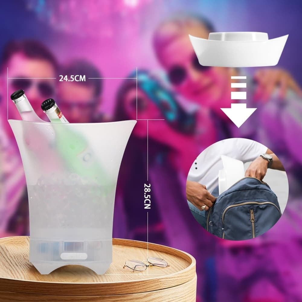 SECCHIELLO PER GHIACCIO A LED DA 5LT 6 COLORI PER RAFFREDDARE BEVANDE IMPERMEABILE FESTE in Portaghiaccio Trade Shop italia - Napoli, commercioVirtuoso.it