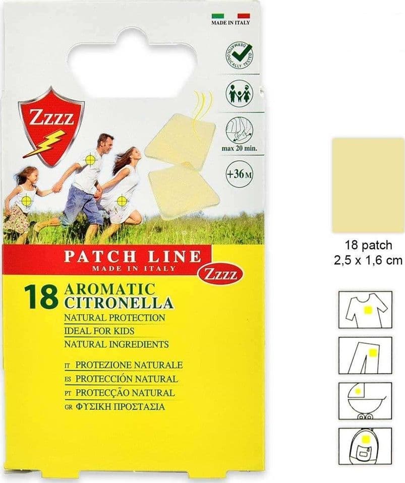 SET 12PZ DA 18 CEROTTI ALLA CITRONELLA PROTEZIONE REPELLENTE ZANZARE ANTIPUNTURA 164386 in Cerotti Trade Shop italia - Napoli, commercioVirtuoso.it