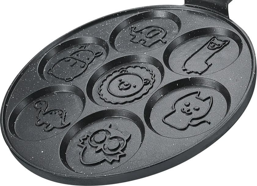 PADELLA ANTIADERENTE PER PANCAKE UOVA CIALDE CON 7 STAMPI FORME ANIMALI ROTONDE 624391 in Padelle universali Trade Shop italia - Napoli, commercioVirtuoso.it