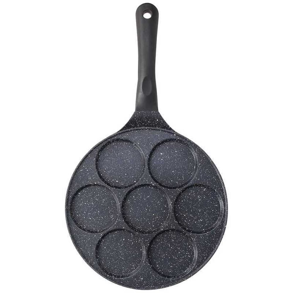 PADELLA MULTIFUNZIONE PER PANCAKE FRITTELLE NERO A 7 FORI STAMPI ANTIADERENTE 62432 in Padelle universali Trade Shop italia - Napoli, commercioVirtuoso.it