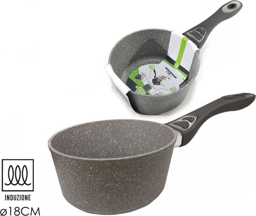 BROCCA PER LATTE IN ALLUMINIO ANTIADERENTE RIVESTIMENTO PIETRA MANICO SOFT-TOUCH ⌀16/18CM in Pentolini da latte Trade Shop italia - Napoli, commercioVirtuoso.it