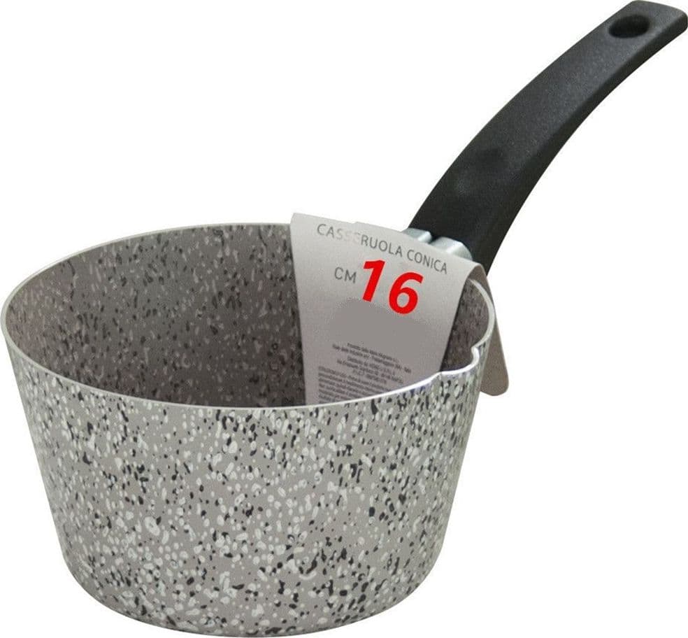 PENTOLINO CASSERUOLA CONICA 12-16 CM RIVESTIMENTO ANTIADERENTE ANTIGRAFFIO CON MANICO - 4