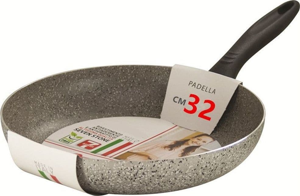 PADELLA ANTIADERENTE ANTIGRAFFIO 7 STRATI Ø 14-16-18-20-22-24-26-28-30-32 CM CUCINA - 12