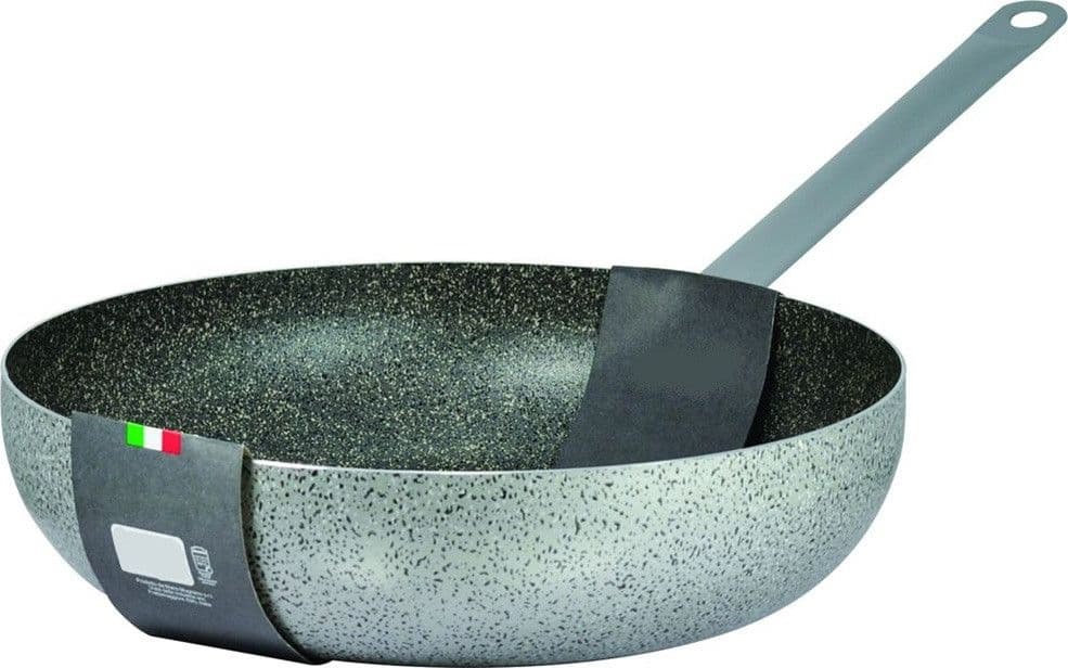 PADELLA IN ALLUMINIO ANTIADERENTE SALTAPASTA GRIGIO PIETRA Ø 34/38CM CON MANICO CUCINA in Set di padelle Trade Shop italia - Napoli, commercioVirtuoso.it