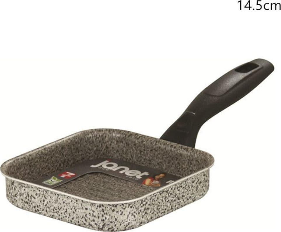 BISTECCHIERA QUADRATA IN ALLUMINIO ANTIADERENTE ANTIGRAFFIO DA 14,5/23,5 CM CON MANICO in Padelle grill Trade Shop italia - Napoli, commercioVirtuoso.it