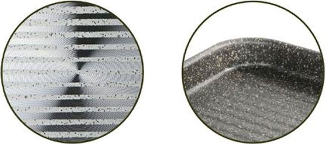 BISTECCHIERA RETTANGOLARE 19X29CM PIETRA ANTIADERENTE ANTIGRAFFIO CON MANICO NERO 045024M in Padelle grill Trade Shop italia - Napoli, commercioVirtuoso.it
