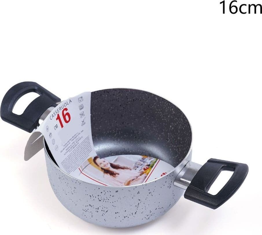 CASSERUOLA PENTOLA CON 2 MANICI ANTIADERENTE DIAMETRO 14/16/24/26 CM UTENSILE PER CUCINARE in Casseruole Trade Shop italia - Napoli, commercioVirtuoso.it