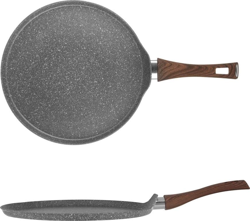 PADELLA PIASTRA CREPIERA ANTIADERENTE Ø32CM UOVO FRITTO PER INDUZIONE MANICO LEGNO 043204M in Padelle per crepes Trade Shop italia - Napoli, commercioVirtuoso.it