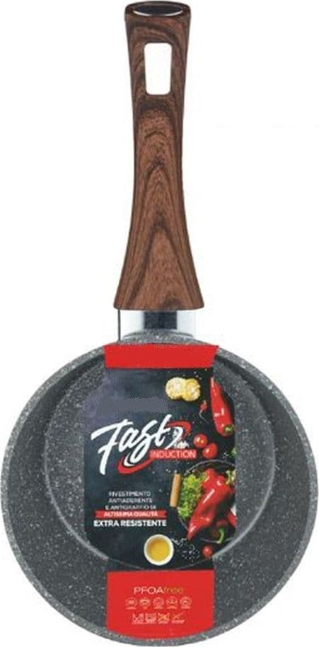 CASSERUOLA CON MANICO LEGNO PENTOLA ANTIADERENTE ANTIGRAFFIO PER INDUZIONE DA Ø16 A 20CM in Casseruole Trade Shop italia - Napoli, commercioVirtuoso.it