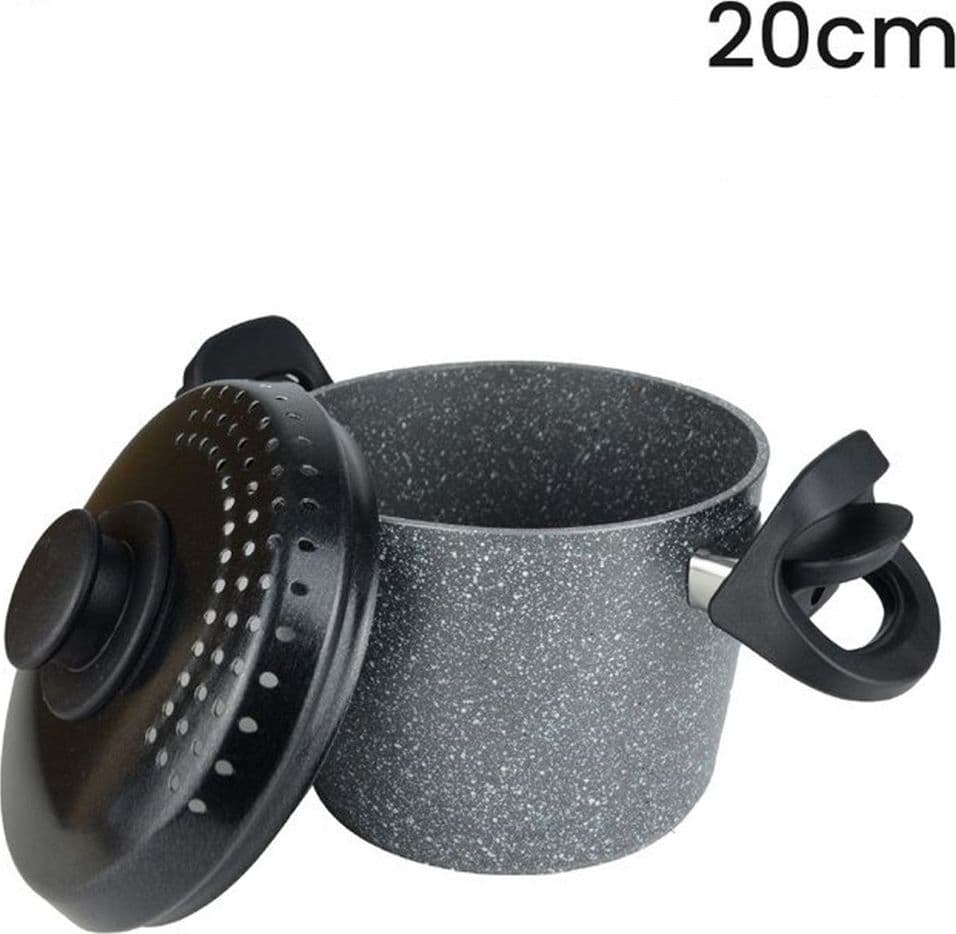 PENTOLA CUOCIPASTA ANTIADERENTE CON COPERCHIO FORATO PER PIANO A INDUZIONE DA Ø16-20CM in Pentole per pasta Trade Shop italia - Napoli, commercioVirtuoso.it