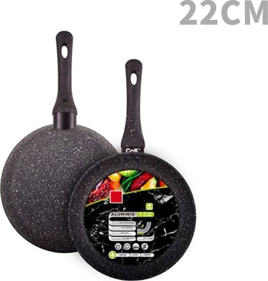 PADELLA IN ALLUMINIO CON RIVESTIMENTO ANTIADERENTE EFFETTO PIETRA NERO DA Ø20 A 32CM in Padelle universali Trade Shop italia - Napoli, commercioVirtuoso.it